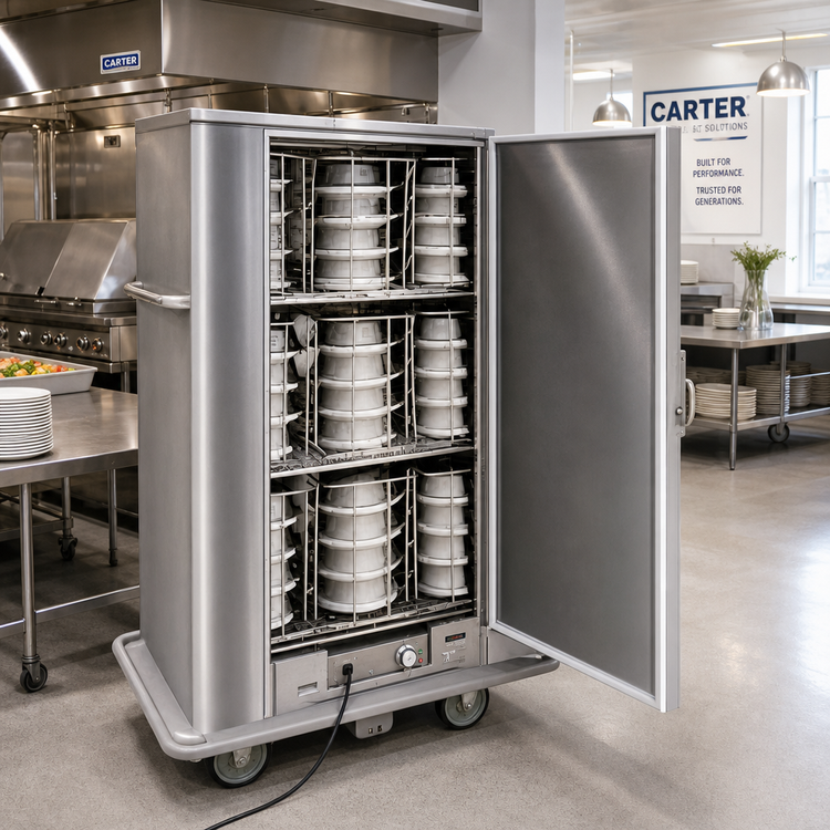 Product image #2 for Classic Carter BB60 Mobile Insulated Electric Single-Door Banquet Cabinet for 72 Covered Plates