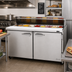 Thumbnail image #2 for Turbo Air PRO Series 60-Inch Two-Section Sandwich/Salad Prep Table with 16-Pan Opening, Solid Doors, Rear-Mount Self-Contained Compressor