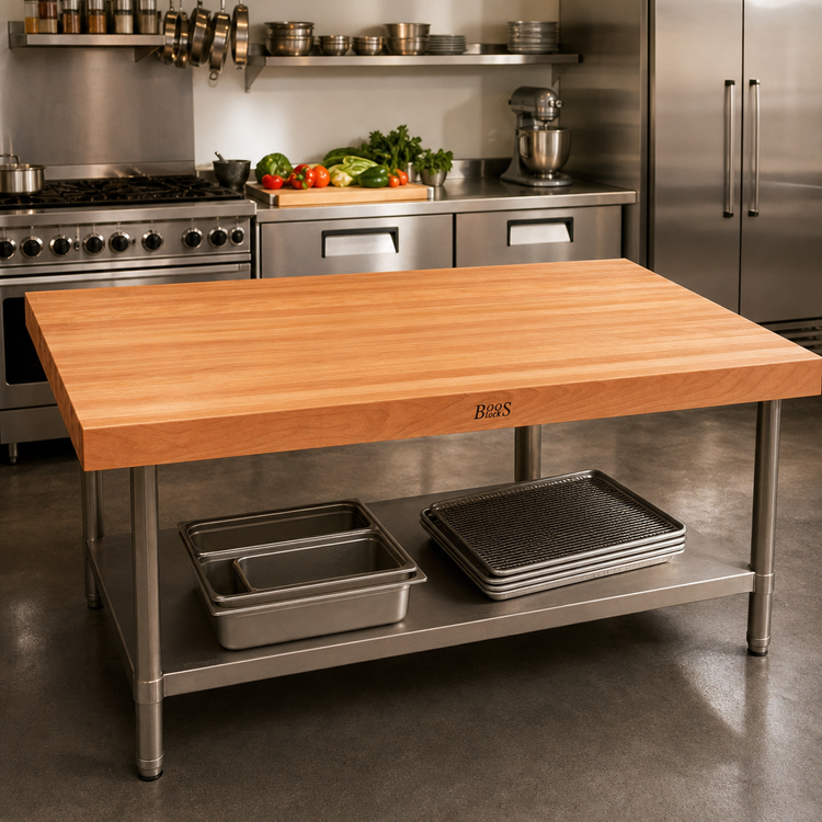 Product image #2 for Boos Block American Cherry Edge Grain Kitchen Countertop, 60 x 48 x 3 Inches, Varnique Finish