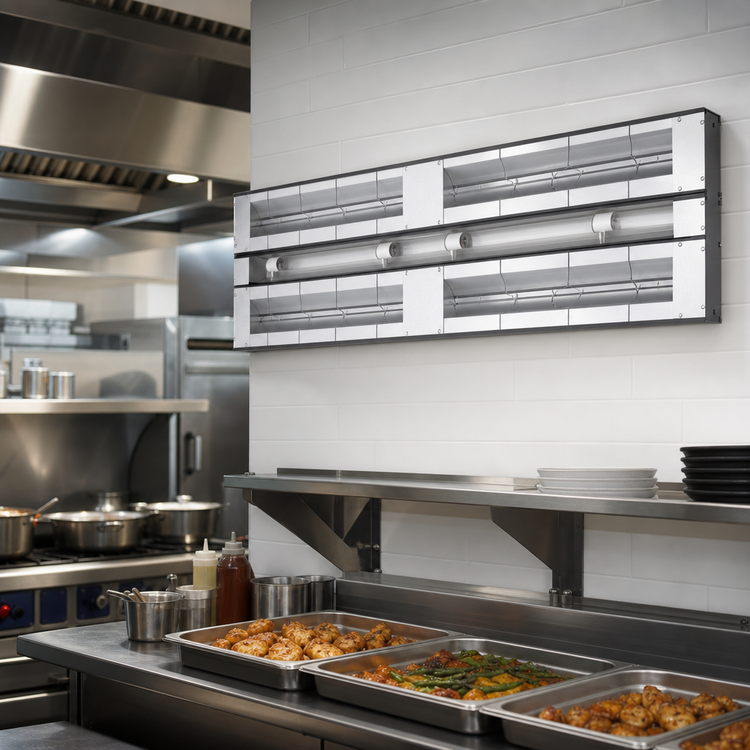 Product image #2 for Hatco Glo-Ray® 30-Inch Unlighted Dual Infrared Strip Heater, Aluminum, 3-Inch Spacer, 1650 Watts