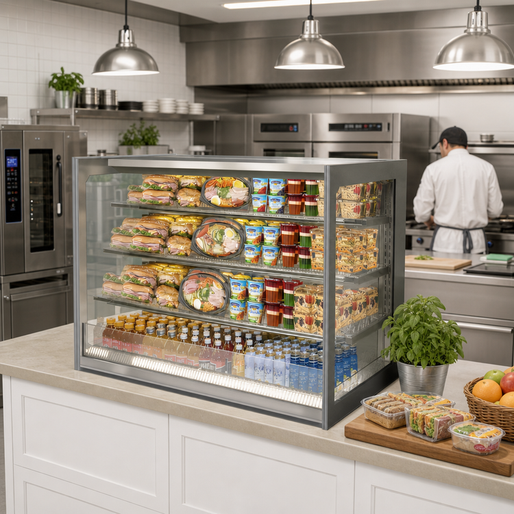 Product image #2 for Italian Glass Series 48-Inch Self-Serve Drop-In Refrigerated Counter Display Case