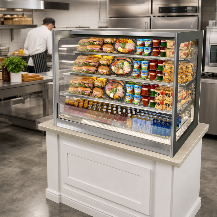 Product image #2 for Italian Glass Series 48-Inch Self-Serve Drop-In Refrigerated Counter Display Case