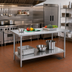 Thumbnail image #2 for Advance Tabco 72 Inch x 36 Inch 16-Gauge 304 Stainless Steel Flat Top Work Table with Undershelf