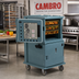 Thumbnail image #3 for Cambro Ultra Camcart® H-Series 2-Compartment Heated Front-Loading Food Pan Carrier with Security Package, Slate Blue, 110V