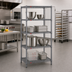 Thumbnail image #2 for Eagle Group Valu-Master 4-Tier Stationary Wire Starter Shelving Unit, 24 x 21 x 63 Inches, Pewter Gray Epoxy
