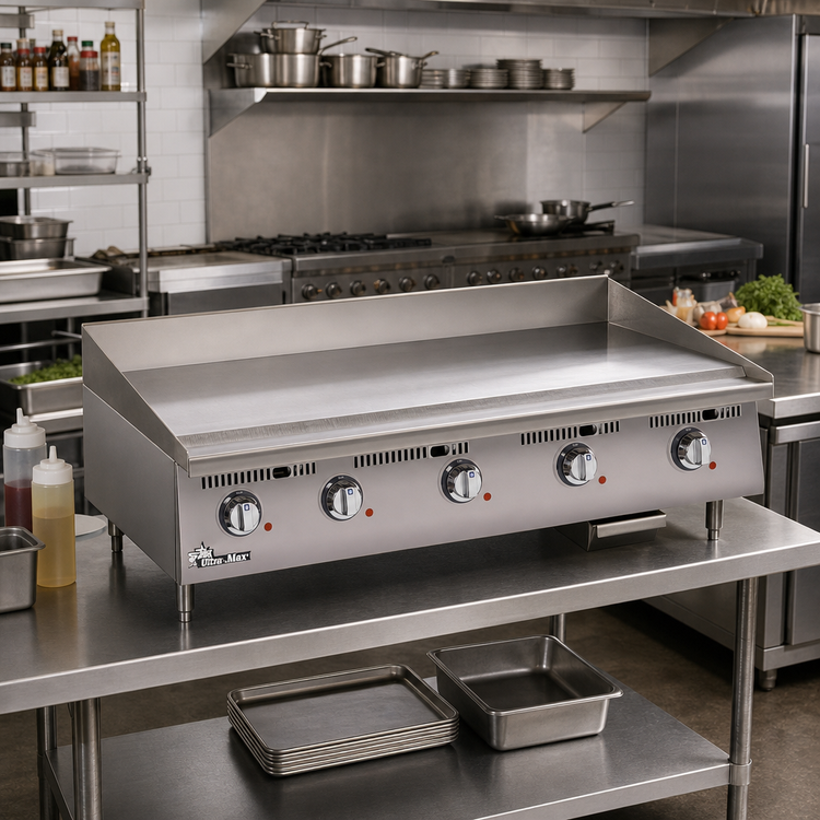 Product image #2 for Star Ultra-Max 72-Inch Heavy Duty Electric Countertop Griddle with 24-Inch Deep Polished Steel Plate