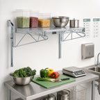 Thumbnail image #2 for Quantum WC14-CB1836GY Wall-Mount Cantilever Single Shelf, 36W x 18D, Gray Epoxy Coated