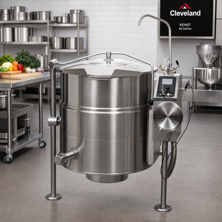 Product image #2 for Cleveland Range KEL40T 40-Gallon Electric Tilting 2/3-Jacket Steam Kettle