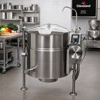 Thumbnail image #2 for Cleveland Range KEL40T 40-Gallon Electric Tilting Steam Kettle, 2/3 Steam Jacket, 316 Stainless Steel Interior, Open Tri-Leg Base