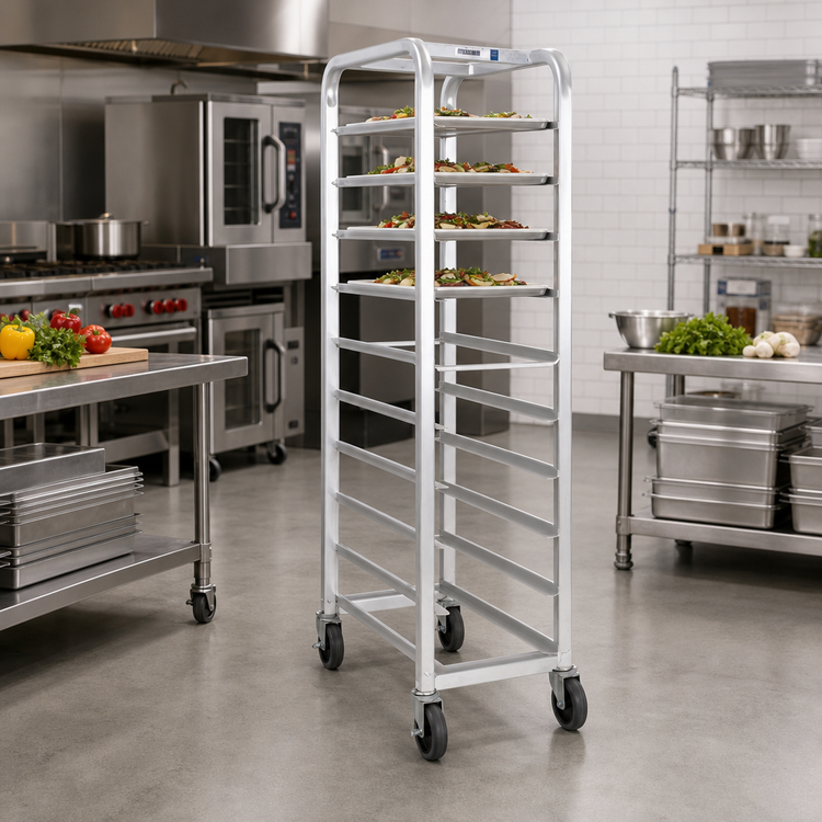 Product image #2 for Channel Lifetime Tough Heavy-Duty Aluminum End-Load Platter Rack Cart for 5 12.5-Inch Platters, 36-Inch High