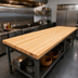 Thumbnail image #2 for Boos Block Edge Grain Northern Hard Rock Maple Kitchen Countertop, 132 x 27 Inches, 1-1/2 Inch Thick, Oil Finish