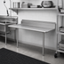 Thumbnail image #2 for Straight Clean Dishtable with 9-Inch Backsplash, 16/304 Stainless Steel Top, 62 x 30 Inch