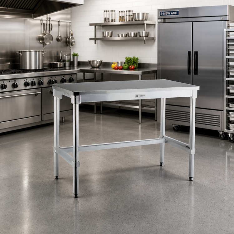 Product image #2 for New Age 48-Inch Stainless Steel Top Work Table, 30-Inch Deep, Aluminum Open Base