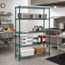 Thumbnail image #2 for Eagle Valu-Gard 4-Tier Starter Wire Shelving Unit, 48 x 21 x 74 Inches, Green Epoxy Finish