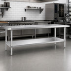 Thumbnail image #2 for Klinger's Trading SSGUD1860 Stainless Steel Undershelf for 60"W x 18"D Work Table
