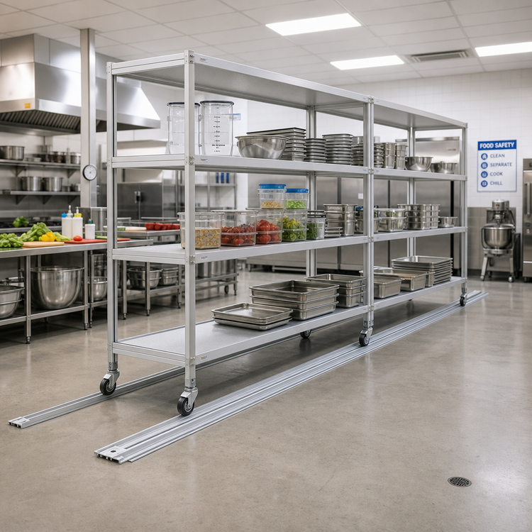 Product image #2 for Eagle Floor-Trak Double-Deep Floor Track Kit, 17 Ft., Aluminum Tracks