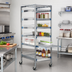 Thumbnail image #2 for Quantum Chrome-Plated Partition Store Starter Unit with Wire Shelves, 19-1/2 x 24 x 75 Inches