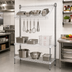 Thumbnail image #2 for Eagle Group Stand-Outs 48-Inch White Epoxy Wire Angled Shelf with Hanger Rails
