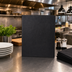 Thumbnail image #2 for Winco Black Double-Fold Leather-Like Menu Cover for 8-1/2 x 11-Inch Inserts