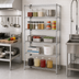 Thumbnail image #2 for Quantum 24-Inch Wide x 18-Inch Deep x 54-Inch High Chrome Plated Wire Shelving Starter Kit with 5 Shelves