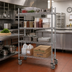 Thumbnail image #2 for Chrome Mobile Wire Cart with Poly Casters, 24 x 48 Inch, 4 Shelves