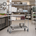 Thumbnail image #2 for Eagle Group 4-Tier Chrome Wire Dolly Truck, 60W x 21D Shelves, 69H, 5-Inch Swivel Casters