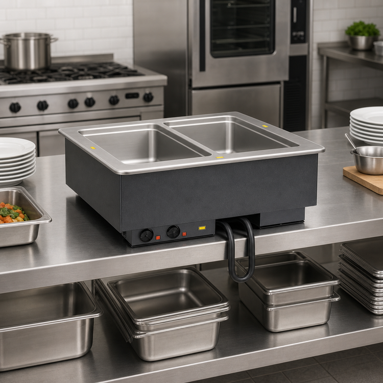 Product image #2 for Vollrath Two-Well Drop-In Electric Hot Food Well Unit, Wet Operation, Thermostatic, 240V