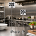 Thumbnail image #2 for American Metalcraft Chrome Stainless Steel Harp Weighted Number Stand, 12 Inch