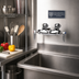 Thumbnail image #2 for T&S Brass Double Pantry Wall-Mount Mixing Faucet, 3-3/8 Inch Centers, Less Nozzle