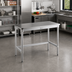 Thumbnail image #2 for New Age 48 Inch x 24 Inch Aluminum Base Work Table with 16 Gauge 304 Stainless Steel Top
