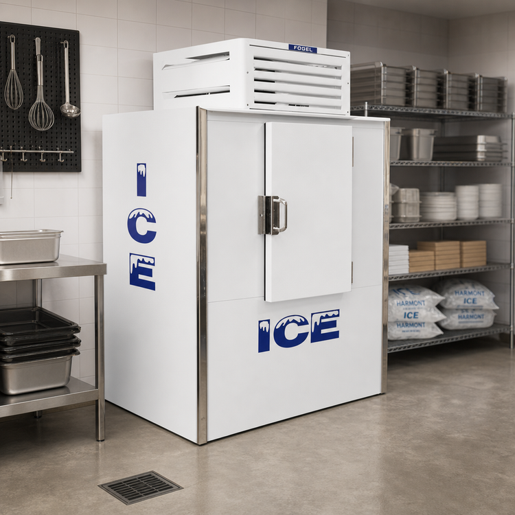 Product image #2 for Fogel ICB-1 Outdoor Bagged Ice Merchandiser Freezer, 47 Cu. Ft., 1 Solid Door, Top-Mounted Self-Contained Refrigeration