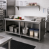 Thumbnail image #2 for Advance Tabco Special Value 96 Inch x 30 Inch 16 Gauge 304 Stainless Steel Open Base Work Table with 5 Inch Backsplash