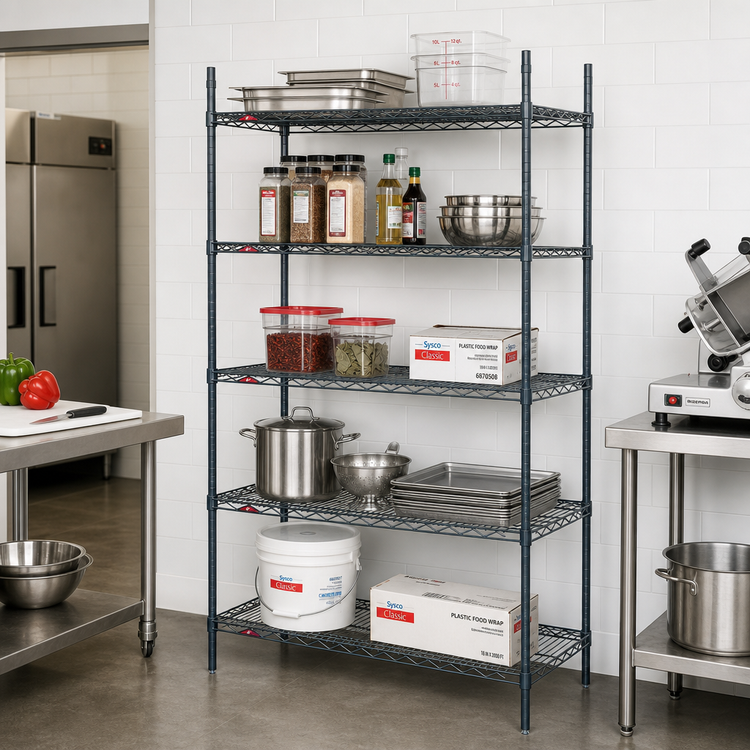 Product image #3 for Metro Super Erecta 36" W x 24" D x 74" H Stationary Starter Wire Shelving Unit with 5 Shelves
