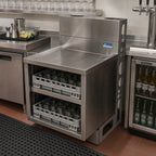 Thumbnail image #3 for BK Resources UBDW-21-GC361 36-Inch Underbar Glass Rack Cabinet, Drainboard Top, Open Front, Stainless Steel