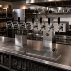 Thumbnail image #2 for Perlick Corporation 4006-10BPC4 Countertop Bridge Tee Draft Beer Tower, Extra High, 10-Faucet, Glycol-Cooled, Polished Chrome