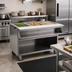 Thumbnail image #2 for Spec-Master 48-Inch Electric Sealed Well Hot Food Table, Open Front, 3 Wells, Mobile, 208V