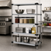 Thumbnail image #2 for Quantum Solid Stainless Steel Shelving Starter Kit, 54-Inch W x 24-Inch D x 63-Inch H, 4 Shelves