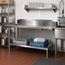 Thumbnail image #2 for John Boos 89-5/8 Inch x 24-1/8 Inch Stainless Steel Dishtable Undershelf with Adjustable Bullet Feet
