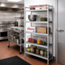 Thumbnail image #2 for Fermostock 5-Tier Stationary Starter Polymer Shelving Unit, 42W x 14D x 83H, Gray