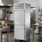 Thumbnail image #2 for True Mfg. - General Foodservice SPEC SERIES STA1RPT-2HS-1G-HC One-Section Pass-Thru Reach-In Refrigerator, Front Half Solid/Rear Glass Doors