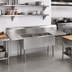 Thumbnail image #2 for John Boos E-Series Freestanding 3-Compartment Drainboard Sink with Left & Right Drainboards, 14-Inch Deep Bowls