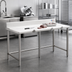 Thumbnail image #2 for Eagle Group 60-Inch x 24-Inch Poly Top Boning Table with Stainless Steel Base and 4-Inch Backsplash