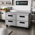 Thumbnail image #2 for Hoshizaki Steelheart WR48B-D4 48-Inch Two-Section Worktop Refrigerator with 4 Drawers