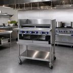 Thumbnail image #2 for Imperial (Middleby) IABA-48 48-Inch Gas Countertop Smoke Broiler with 8 Burners and 3 Log Holders