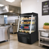 Thumbnail image #2 for Omcan 36-Inch Black Open Refrigerated Display Case Merchandiser, 13.77 Cu. Ft., Self-Contained, 110V