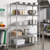 Thumbnail image #2 for Steel Works Stainless SW2454C-5 Heavy Duty 5-Tier Chrome Wire Shelving Unit, 24 x 54 x 84 Inches, 800 lb Capacity