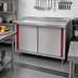 Thumbnail image #2 for Spec-Master Marine Series 72-Inch x 24-Inch Stainless Steel Cabinet Base Work Table with Hinged Doors and Rear Up-Turn