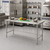 Thumbnail image #2 for Eagle Group BlendPort® Budget Series 60 Inch x 24 Inch 430 Stainless Steel Work Table with Open Base