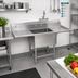 Thumbnail image #2 for Spec-Master FN Series 1-Compartment 14-Gauge Stainless Steel Sink with Left Drainboard, 37-1/2