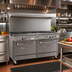 Thumbnail image #2 for Southbend Ultimate 60-Inch Gas Restaurant Range with 10 Open Burners, Convection Oven, and Cabinet Base